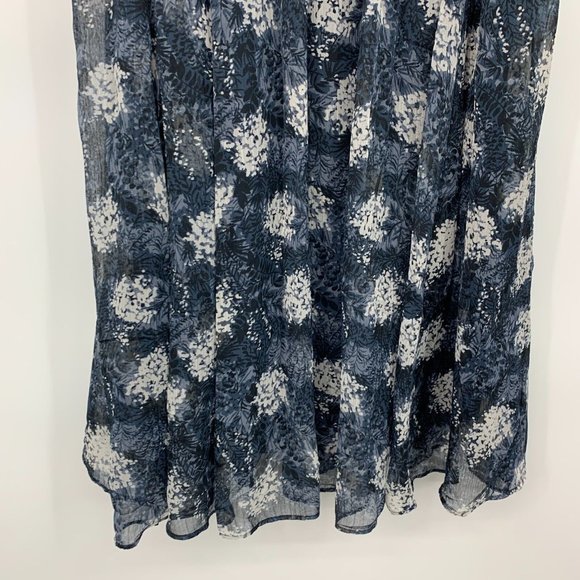 Joie Dress Blue Floral Baltic Print Sleeveless Mini Sheer Overlay - Picture 7 of 13